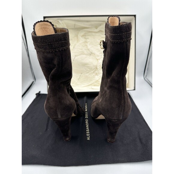 Alessandro Dell'Acqua Squonk Marron Suede Boots - Made in Italy! - Picture 5 of 9